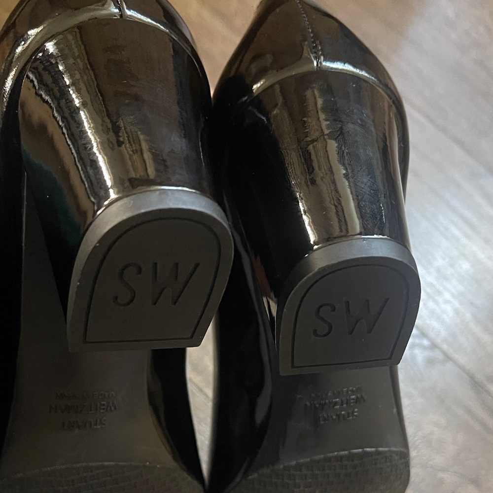 Stuart Weitzman Patent Leather Mary Jane Pump Black - Picture 4 of 8
